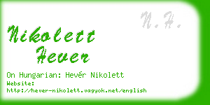 nikolett hever business card